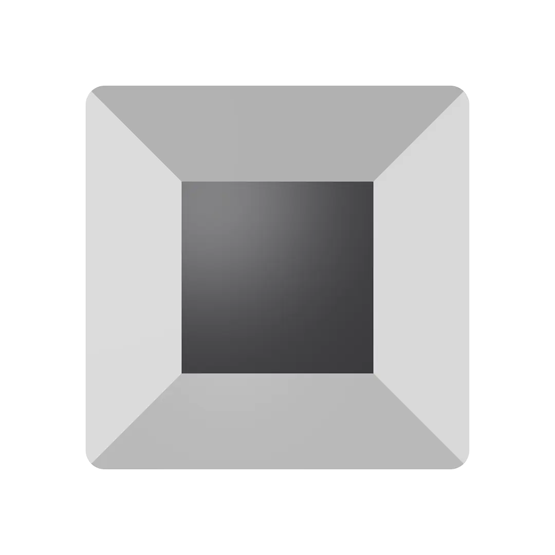 Serinity Hotfix Flat Back Crystals Square (2400) Crystal Light Chrome - Bluestreak Crystals