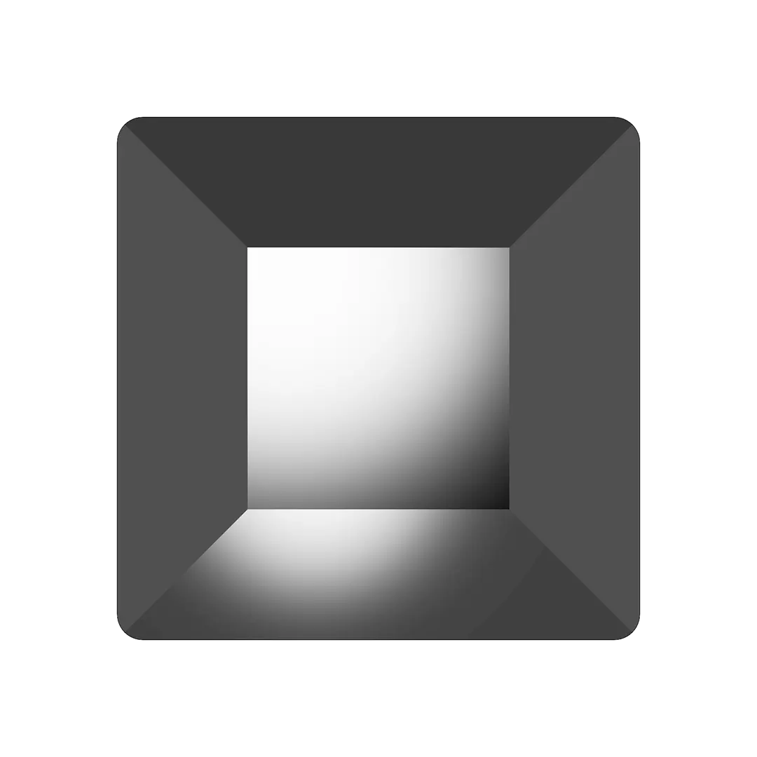 Serinity Hotfix Flat Back Crystals Square (2400) Jet Hematite - Bluestreak Crystals