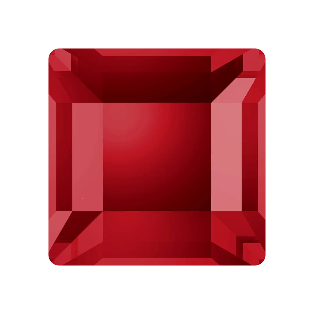 Serinity Hotfix Flat Back Crystals Square (2400) Scarlet - Bluestreak Crystals