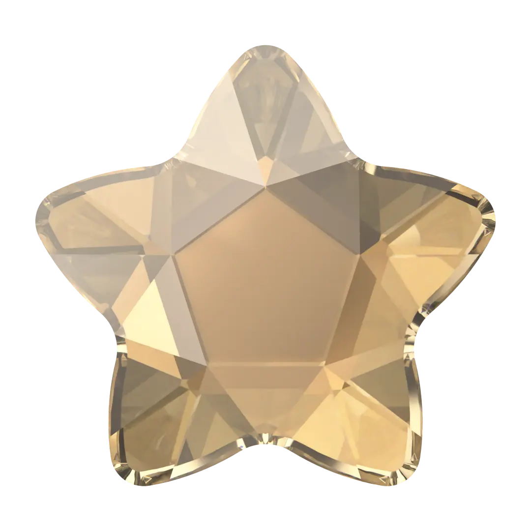 Serinity Hotfix Flat Back Crystals Star Flower (2754) Crystal Golden Shadow - Bluestreak Crystals