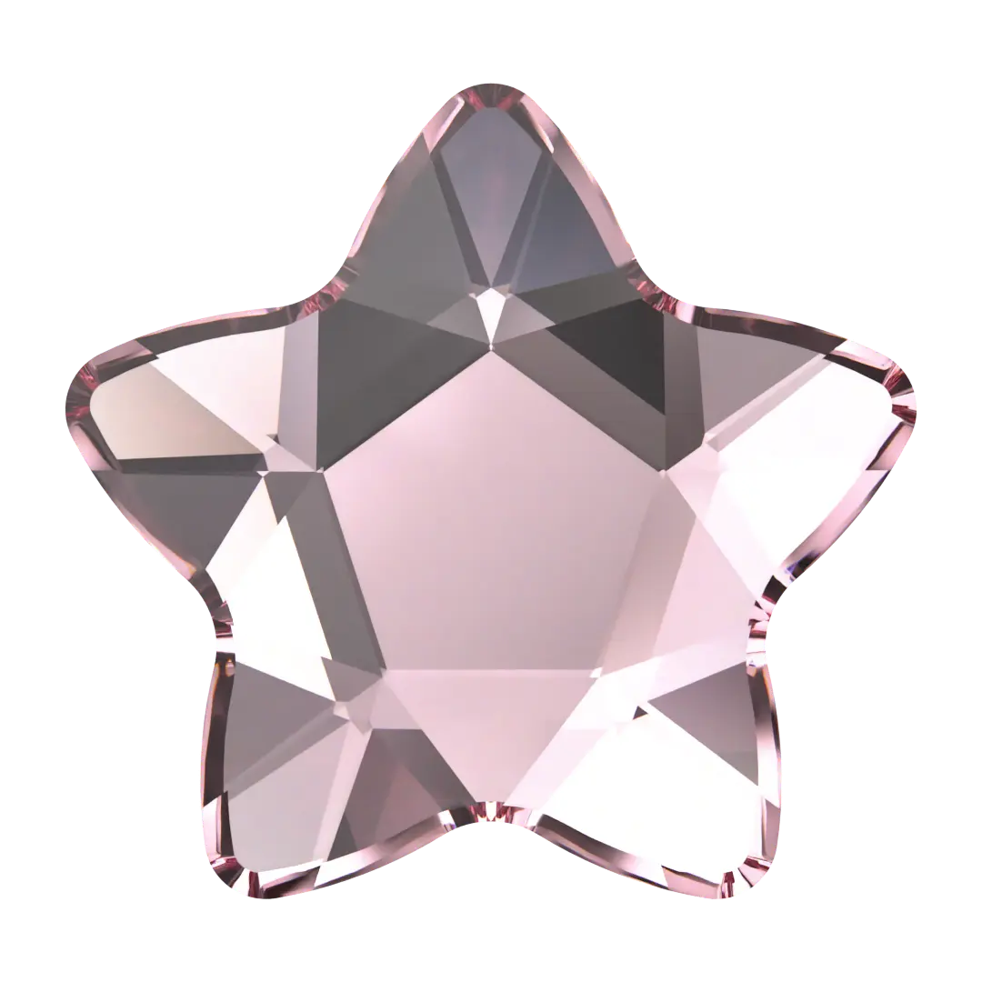 Serinity Hotfix Flat Back Crystals Star Flower (2754) Light Rose - Bluestreak Crystals
