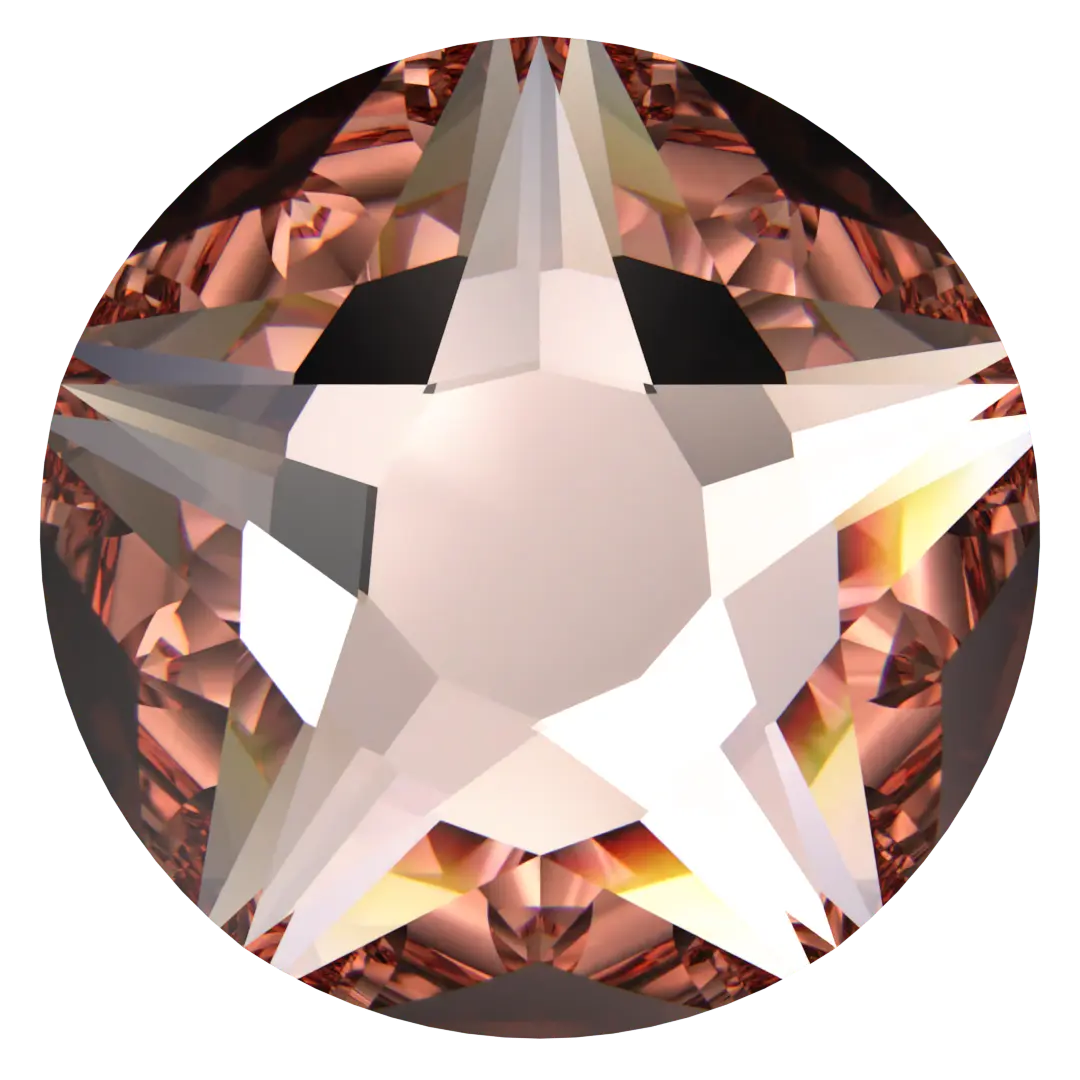 Serinity Hotfix Flat Back Crystals Star Rose (2100) Silk - Bluestreak Crystals