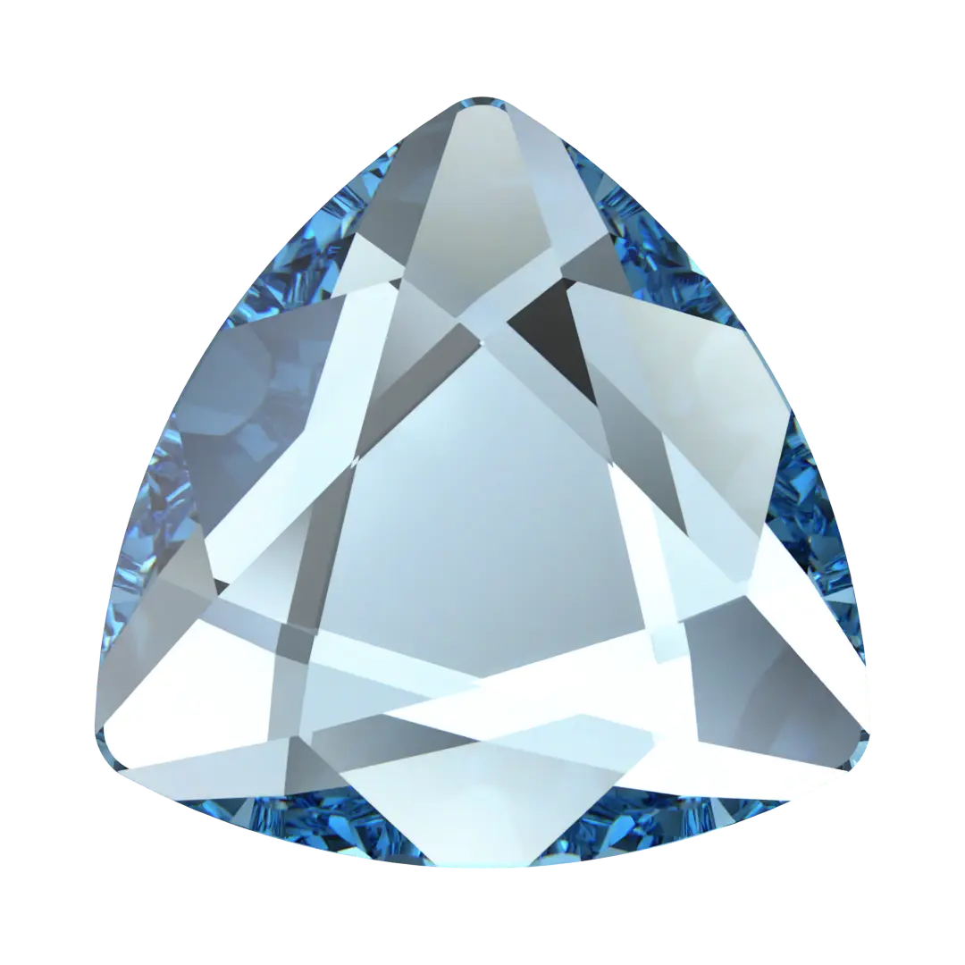 Serinity Flat Back Crystals Non Hotfix Trilliant (2472) Aquamarine - Bluestreak Crystals