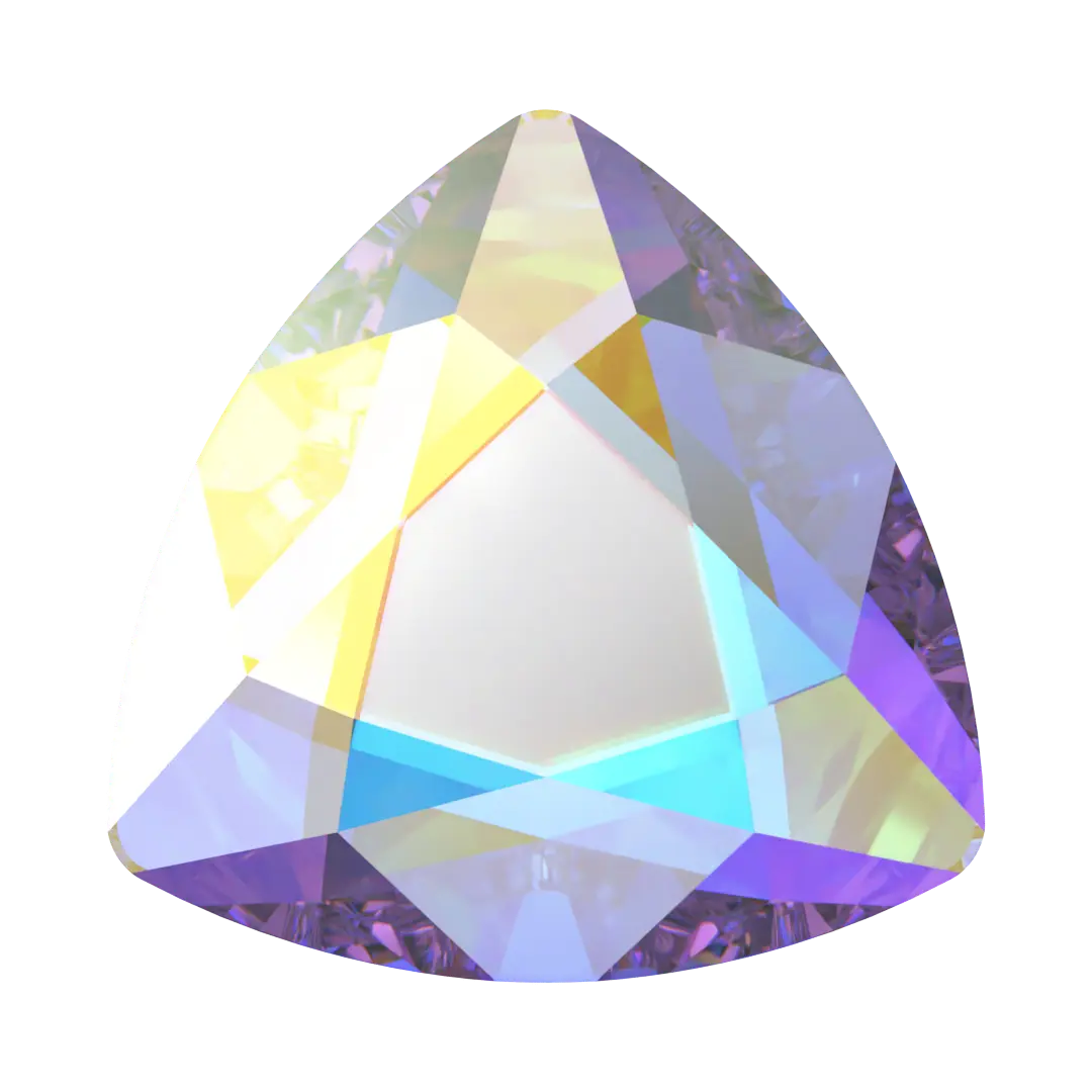 Serinity Flat Back Crystals Non Hotfix Trilliant (2472) Crystal AB - Bluestreak Crystals