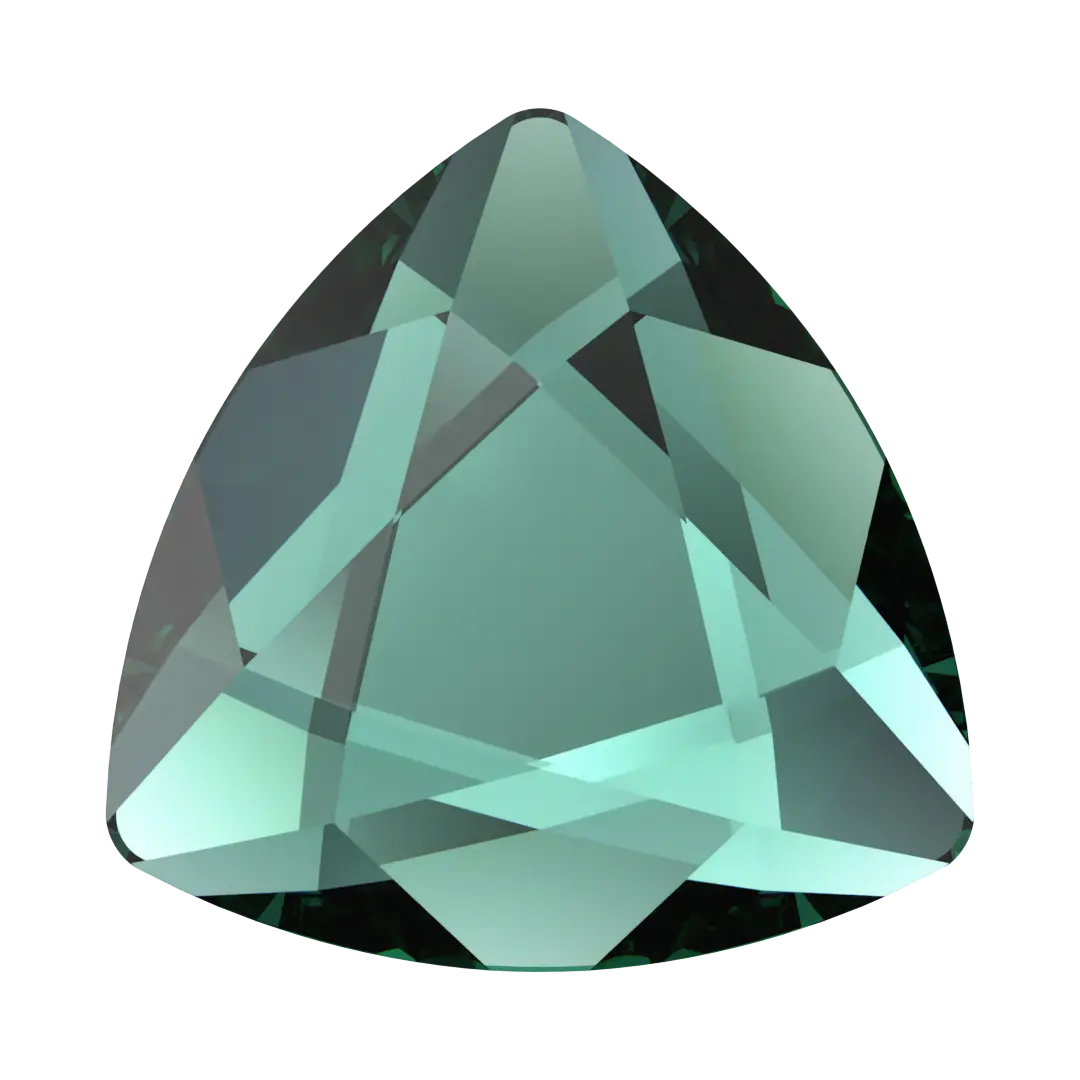 Serinity Hotfix Flat Back Crystals Trilliant (2472) Emerald - Bluestreak Crystals