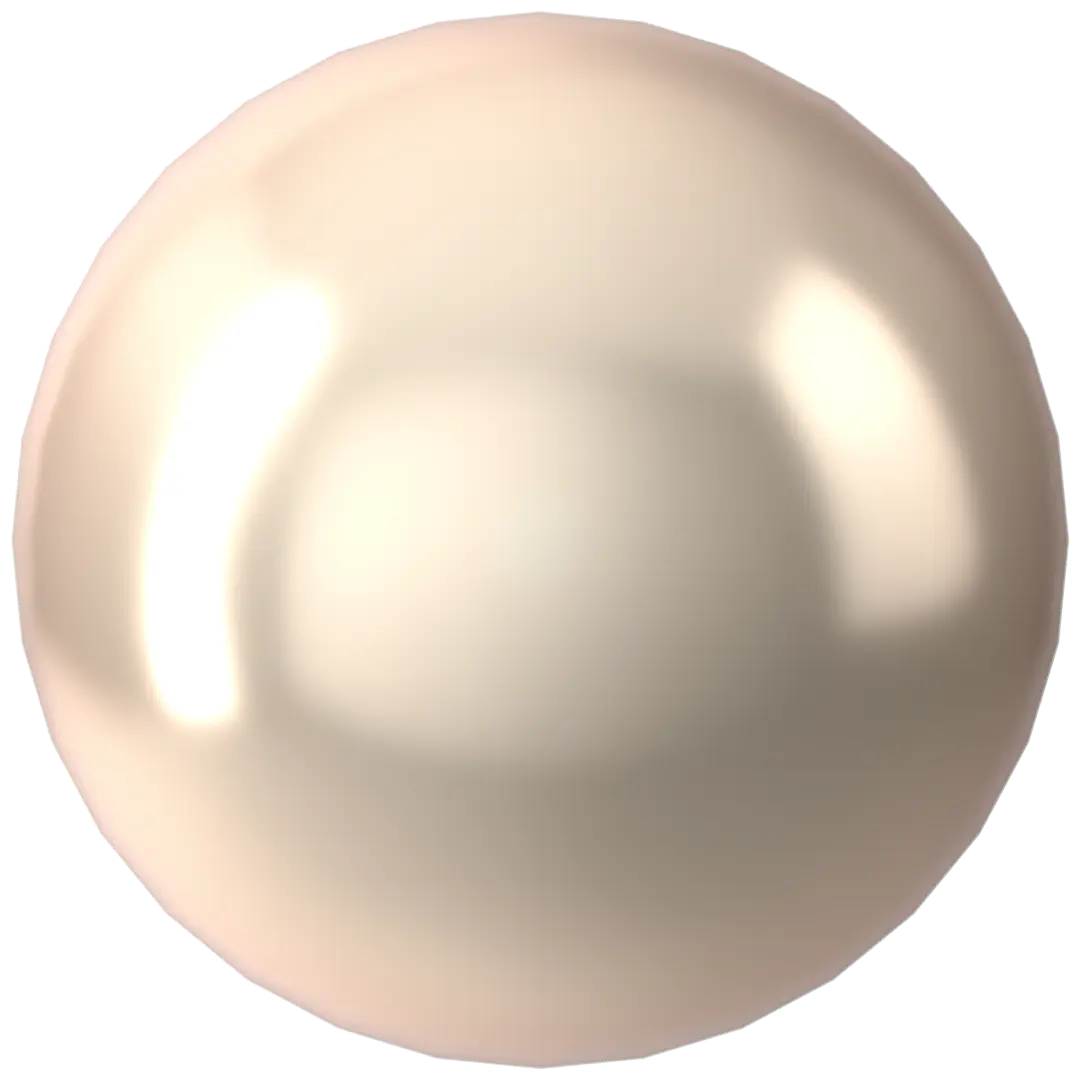 Swarovski Pearls Round No Hole (5809) Crystal Creamrose - Bluestreak Crystals