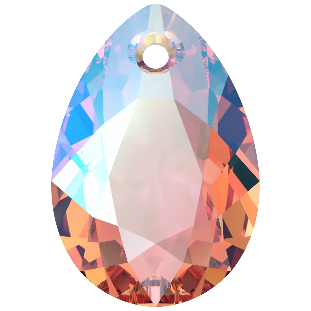 Serinity Pendants Pear Cut (6433) Light Rose Shimmer - Bluestreak Crystals