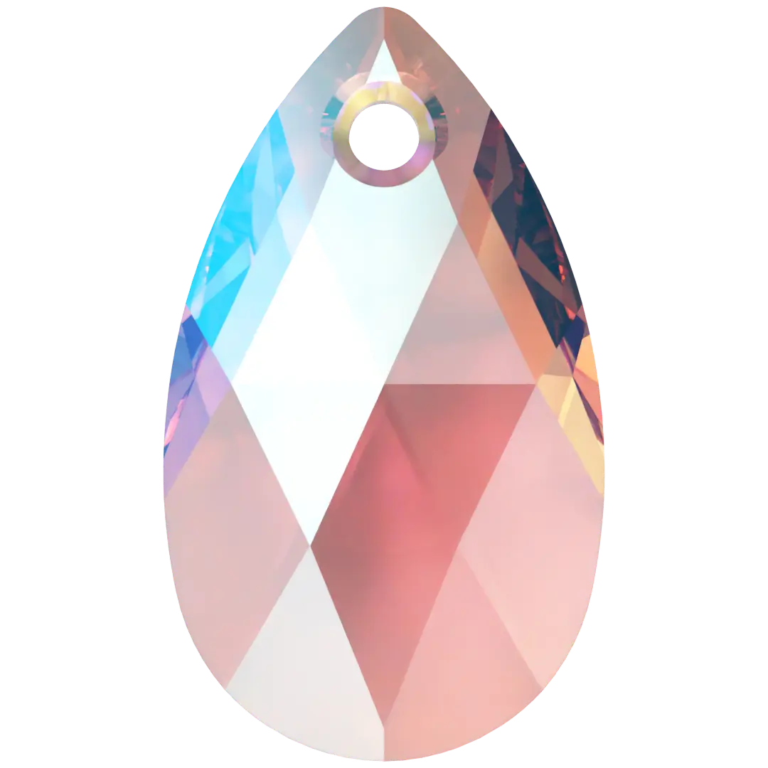 Serinity Pendants Peardrop (6106) Light Rose Shimmer - Bluestreak Crystals