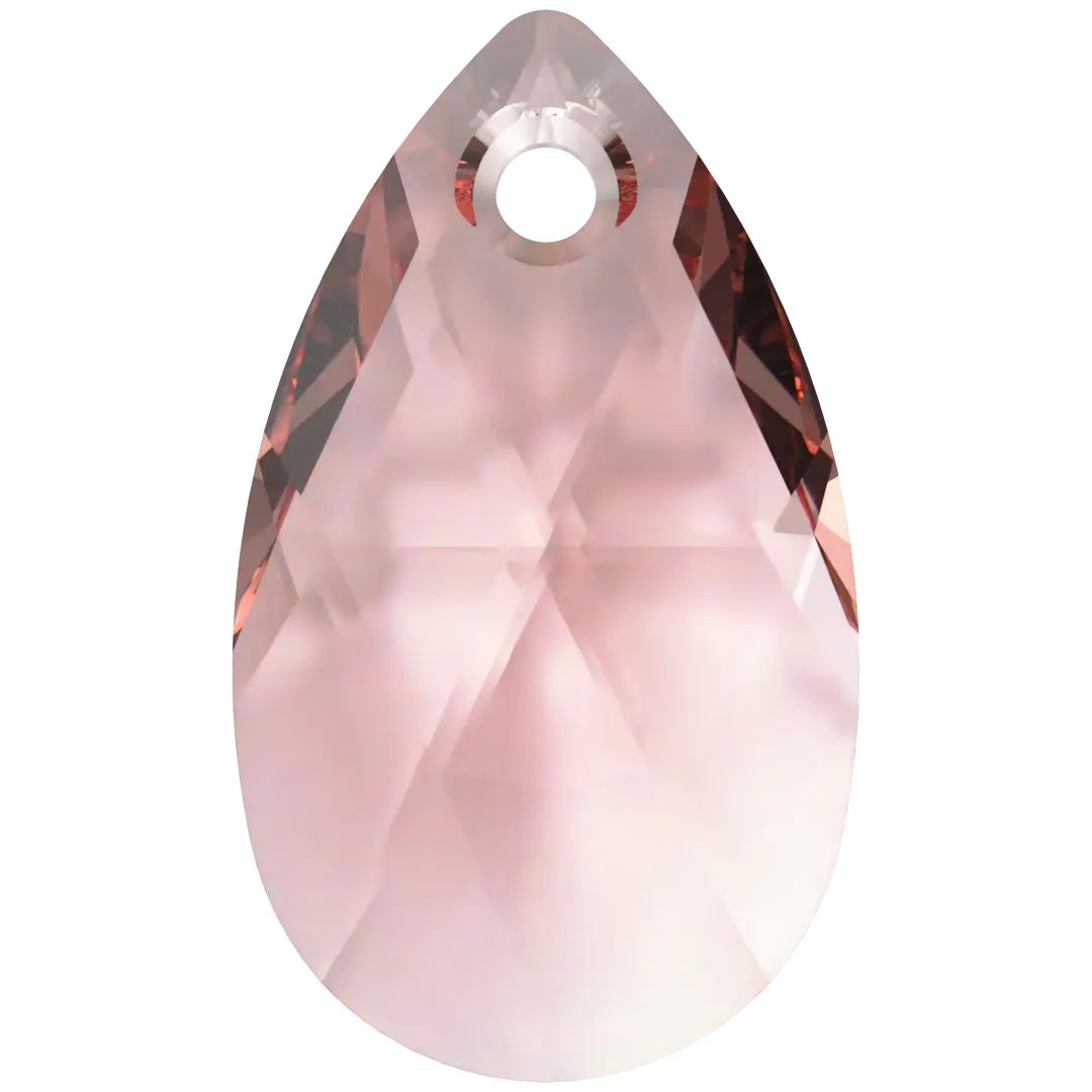 Serinity Pendants Peardrop (6106) Rose Peach - Bluestreak Crystals