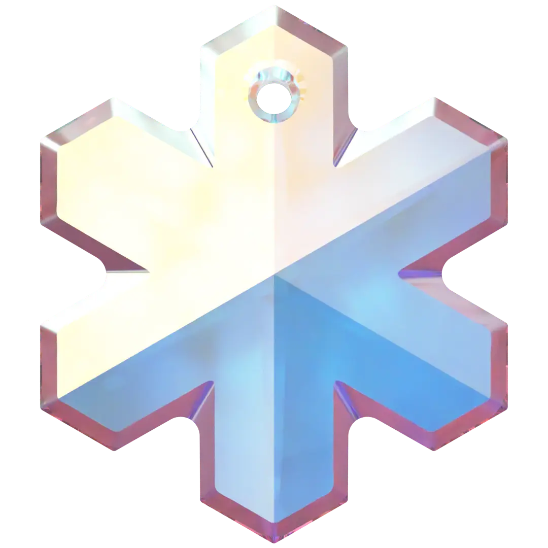 Serinity Pendants Snowflake (6704) Crystal AB - Bluestreak Crystals
