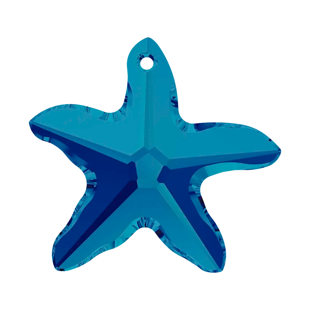 Serinity Pendants Starfish (6721) Crystal Bermuda Blue - Bluestreak Crystals