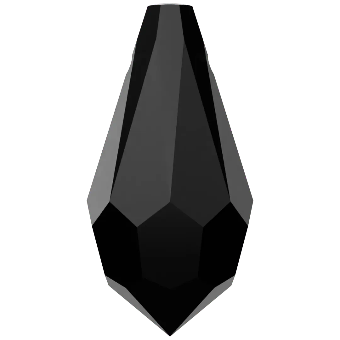 Serinity Pendants Teardrop (6000) Jet - Bluestreak Crystals