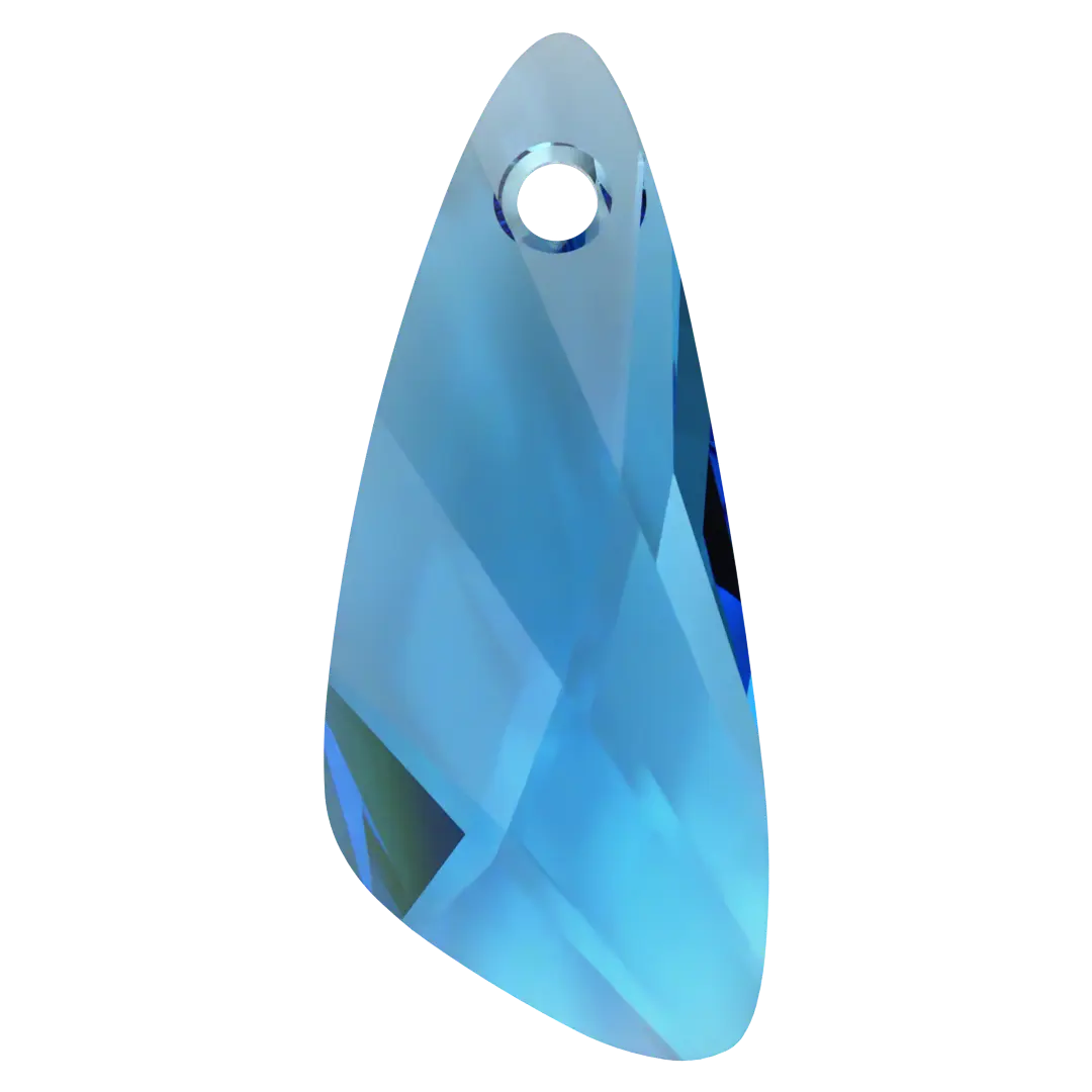 Serinity Pendants Wing (6690) Capri Blue - Bluestreak Crystals