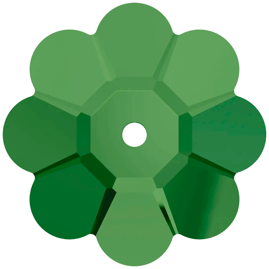 Serinity Sew On Crystals Daisy Spacer (3700) Fern Green UNFOILED - Bluestreak Crystals