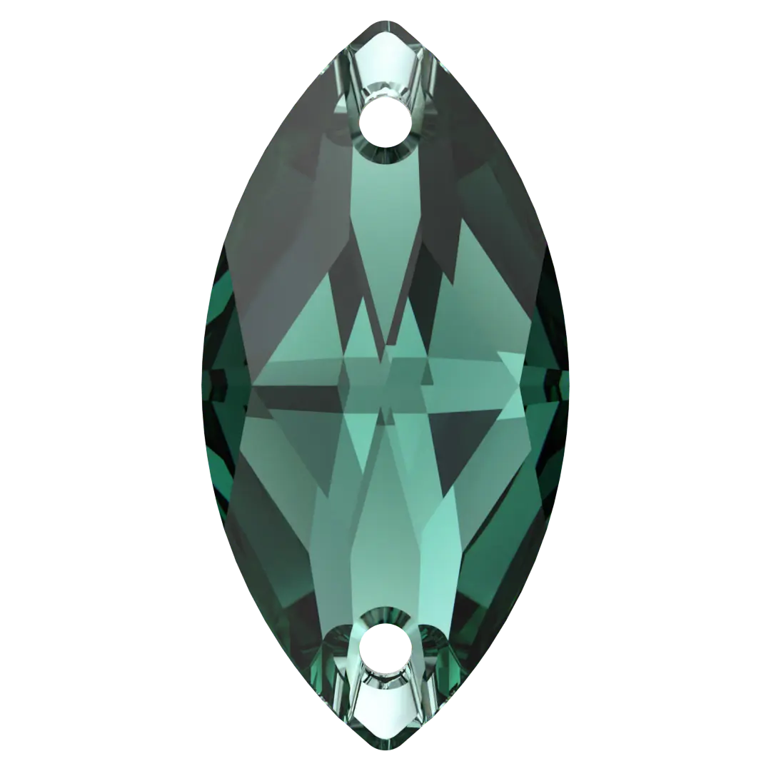 Serinity Sew On Crystals Navette (3223) Emerald - Bluestreak Crystals