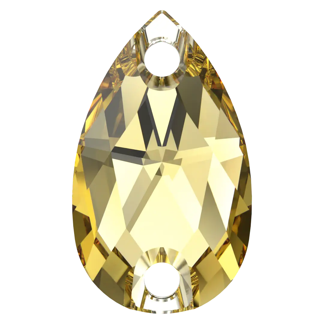 Serinity Sew On Crystals Peardrop (3230) Dark Jonquil - Bluestreak Crystals