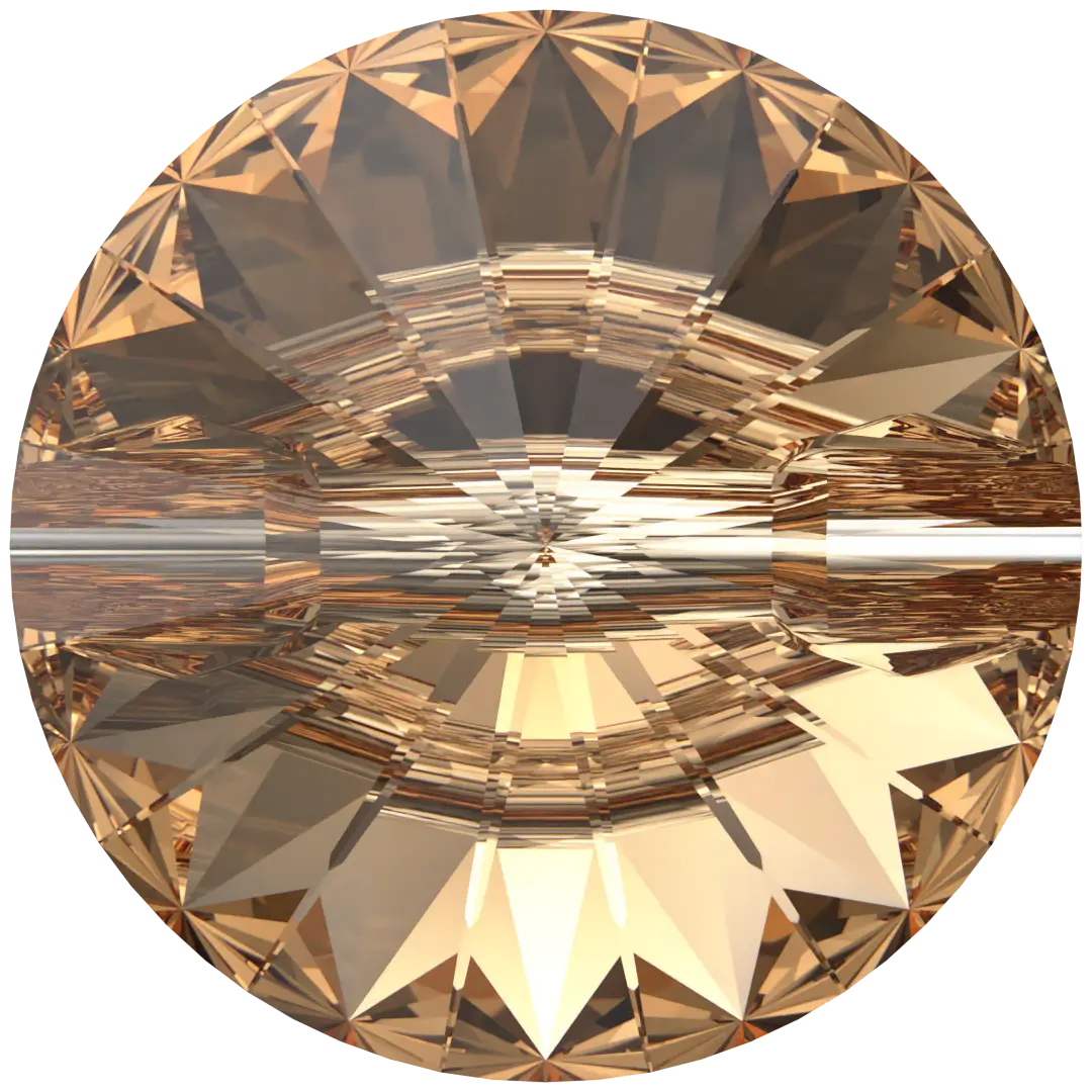 Serinity Sew On Crystals Rivoli Button (3015) Light Colorado Topaz - Bluestreak Crystals