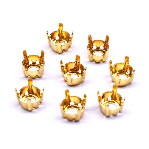 Sew-on Setting for Chaton Round Stones Gold Colour - Bluestreak Crystals