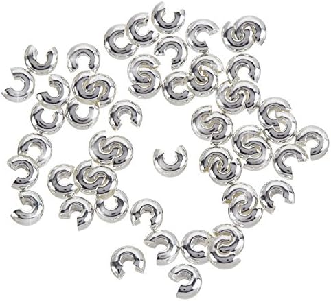 Silver Plated Crimps Covers - Bluestreak Crystals