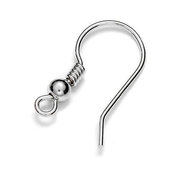 Silver Plated Fish Hook Ear Wires - Bluestreak Crystals