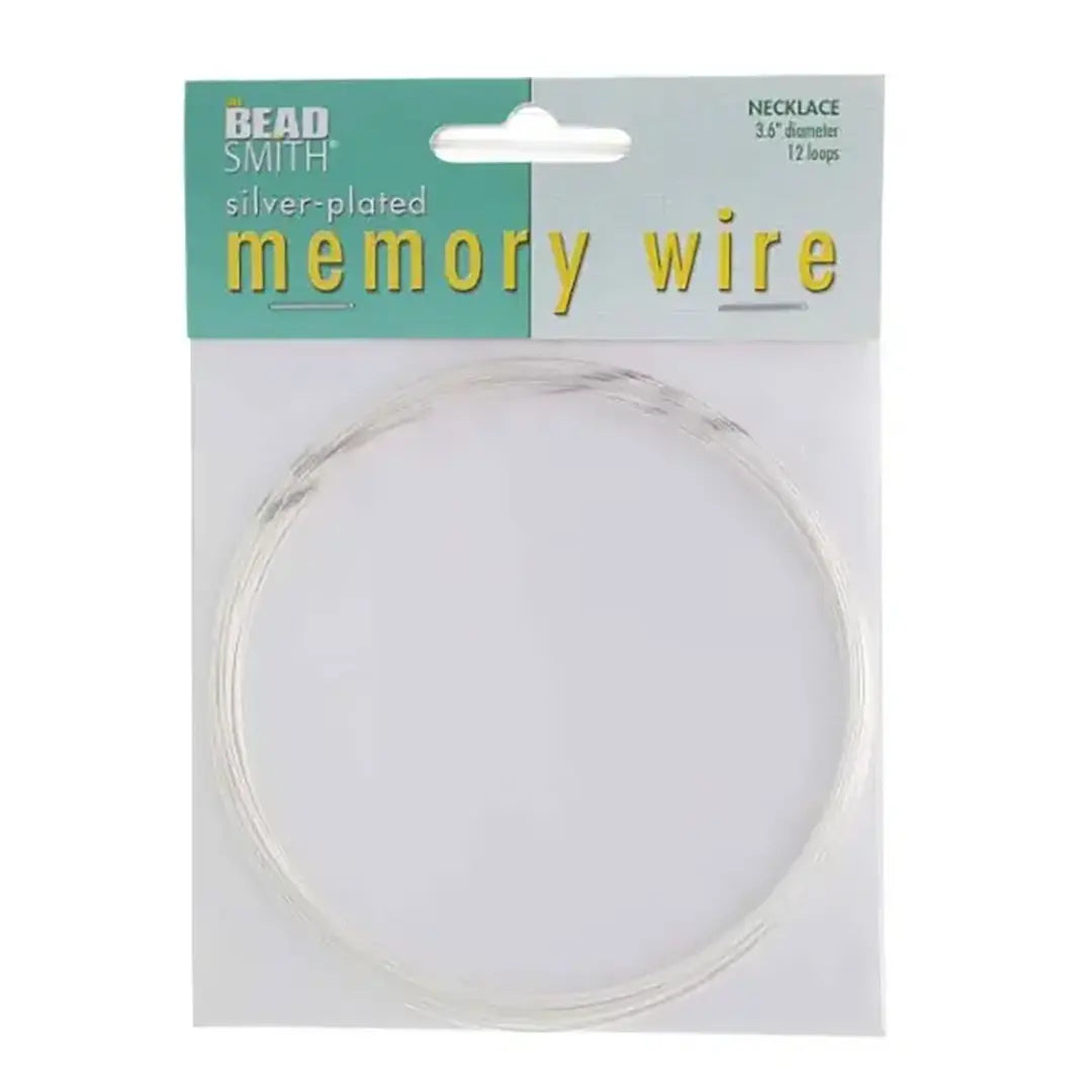 Silver Plated Memory Wire for Necklaces - Bluestreak Crystals