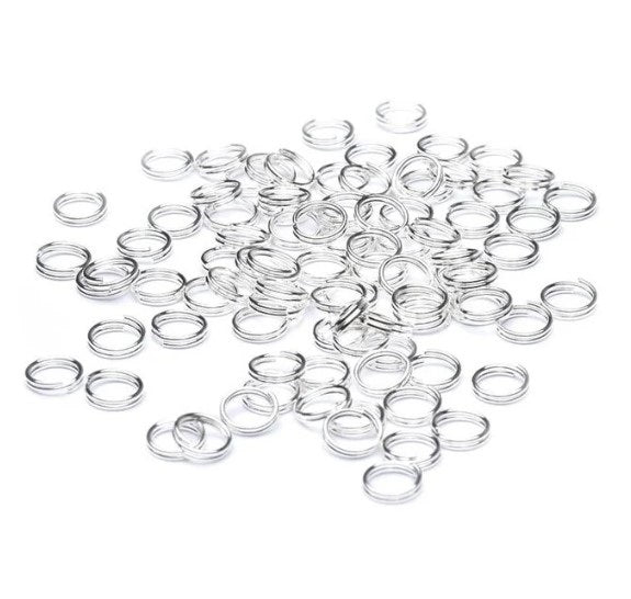 Silver Plated Split Rings - Bluestreak Crystals