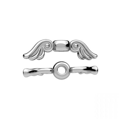 Sterling Silver (925) Double Wing Charms - Bluestreak Crystals