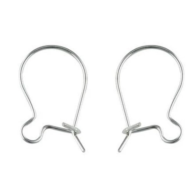 Sterling Silver (925) Kidney Wire Ear Wires - Bluestreak Crystals