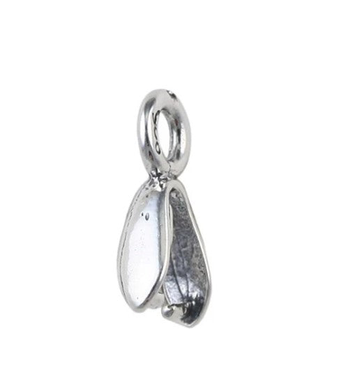 Sterling Silver (925) Pear Pinch Bail - Bluestreak Crystals