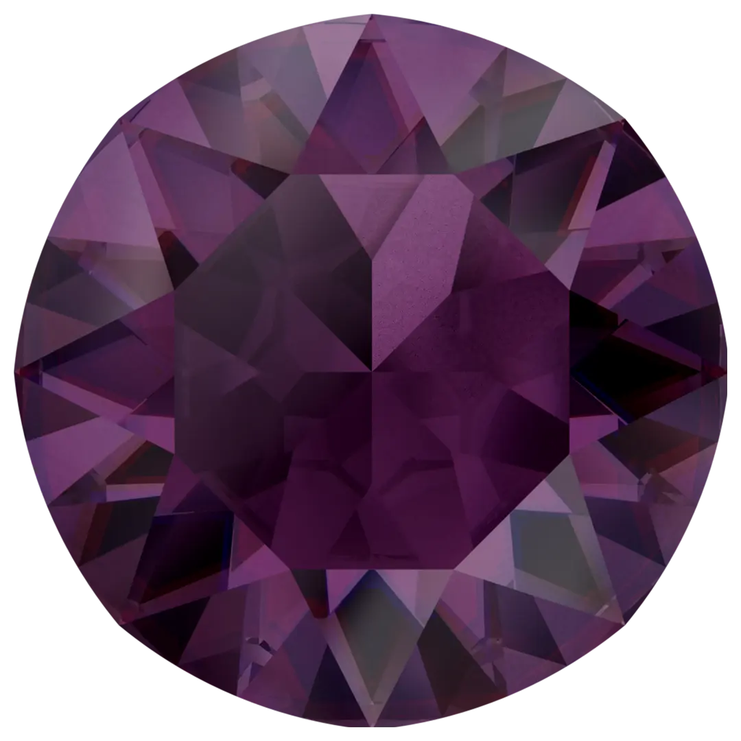 Swarovski Chatons Round Stones (1028 & 1088) Amethyst Ignite UNFOILED - Bluestreak Crystals