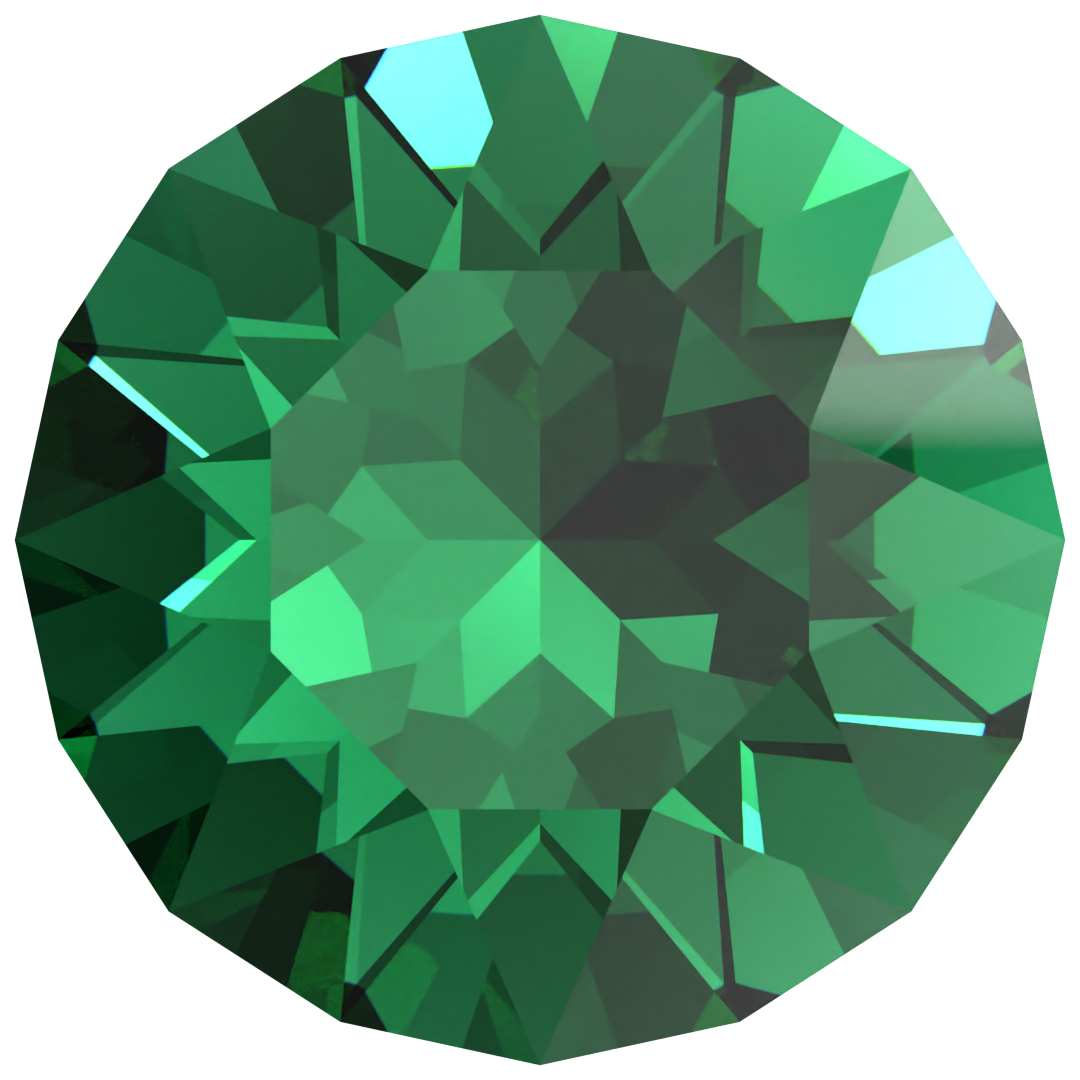 Swarovski Chatons Round Stones (1028 & 1088) Majestic Green - Bluestreak Crystals