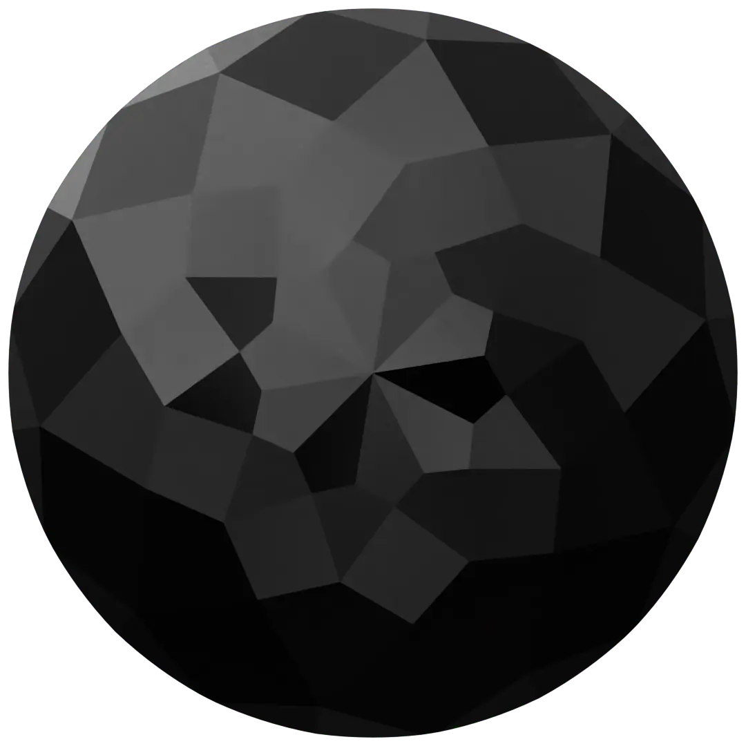Swarovski Chatons Round Stones Dome (1400) Jet UNFOILED - Bluestreak Crystals