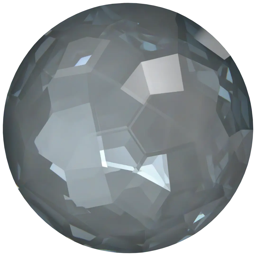 Swarovski Chatons Round Stones Fantasy (1383) Crystal Dark Grey Ignite UNFOILED - Bluestreak Crystals