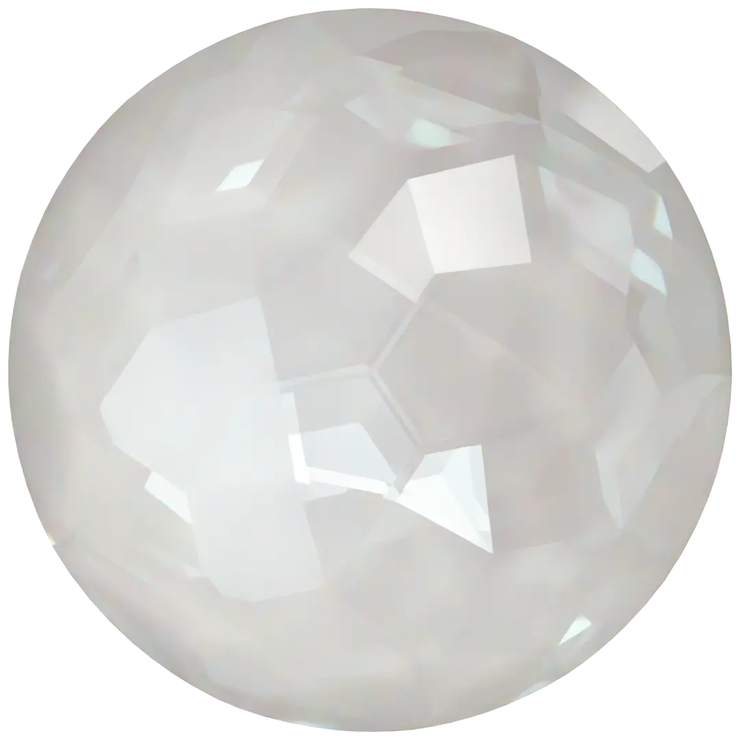 Swarovski Chatons Round Stones Fantasy (1383) Crystal Electric White Ignite UNFOILED - Bluestreak Crystals