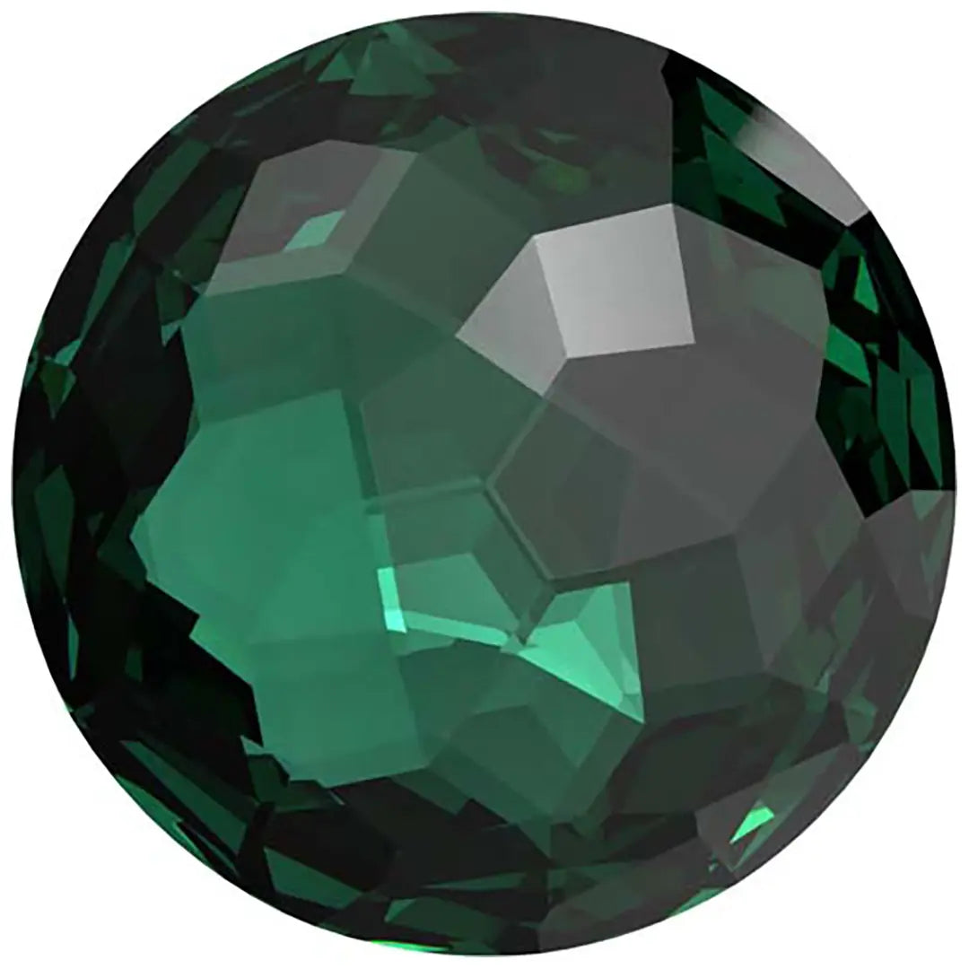 Swarovski Chatons Round Stones Fantasy (1383) Emerald - Bluestreak Crystals