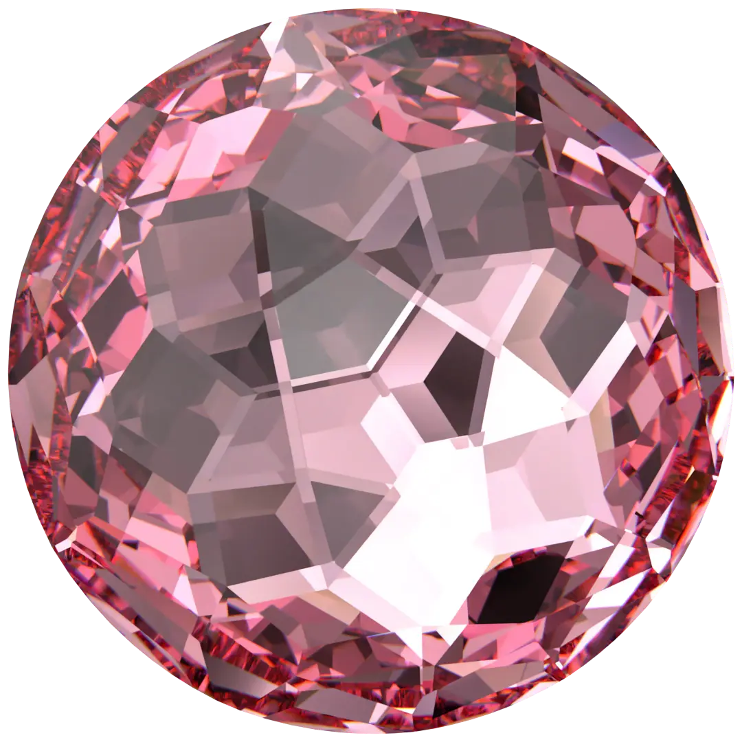 Swarovski Chatons Round Stones Fantasy (1383) Light Rose - Bluestreak Crystals
