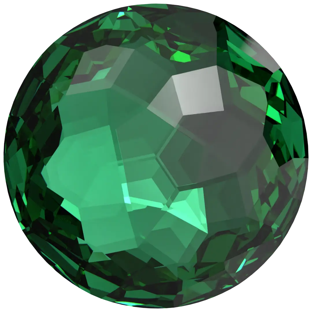 Serinity Chatons Round Stones Thin (1383) Majestic Green - Bluestreak Crystals