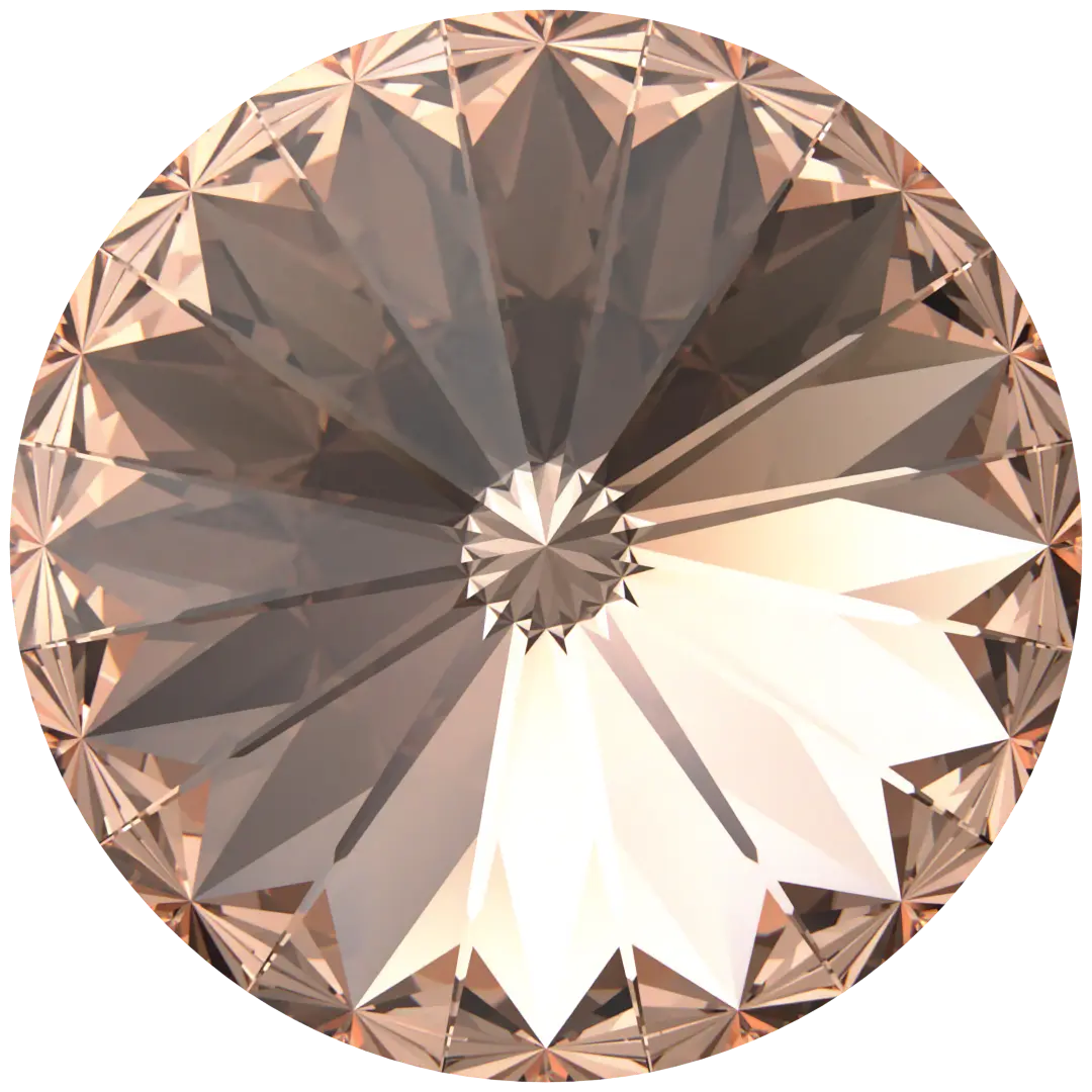 Swarovski Chatons Round Stones Rivoli (1122) Light Peach - Bluestreak Crystals