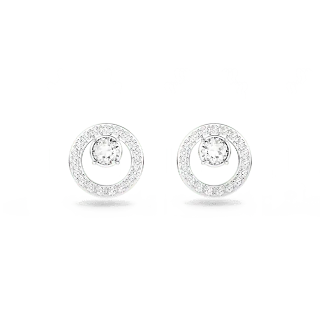 Swarovski Constella Stud Earrings White Rhodium Plated - Bluestreak Crystals