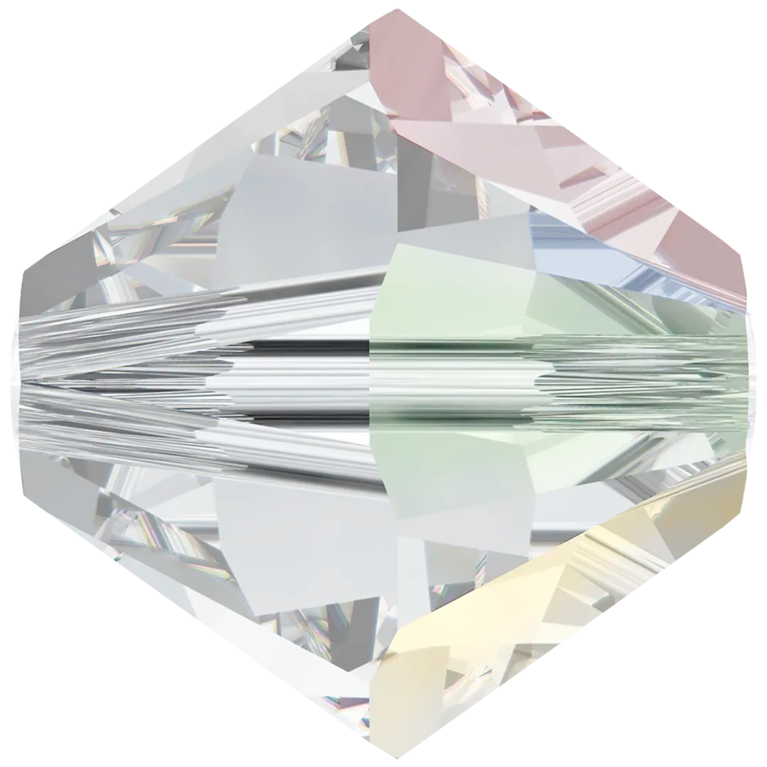 Serinity Crystal Beads Bicone (5328) Crystal AB - Bluestreak Crystals