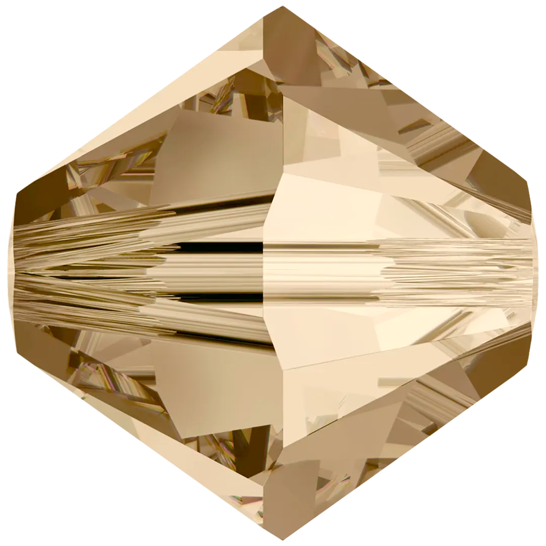 Swarovski Crystal Beads Bicone (5328) Crystal Golden Shadow - Bluestreak Crystals