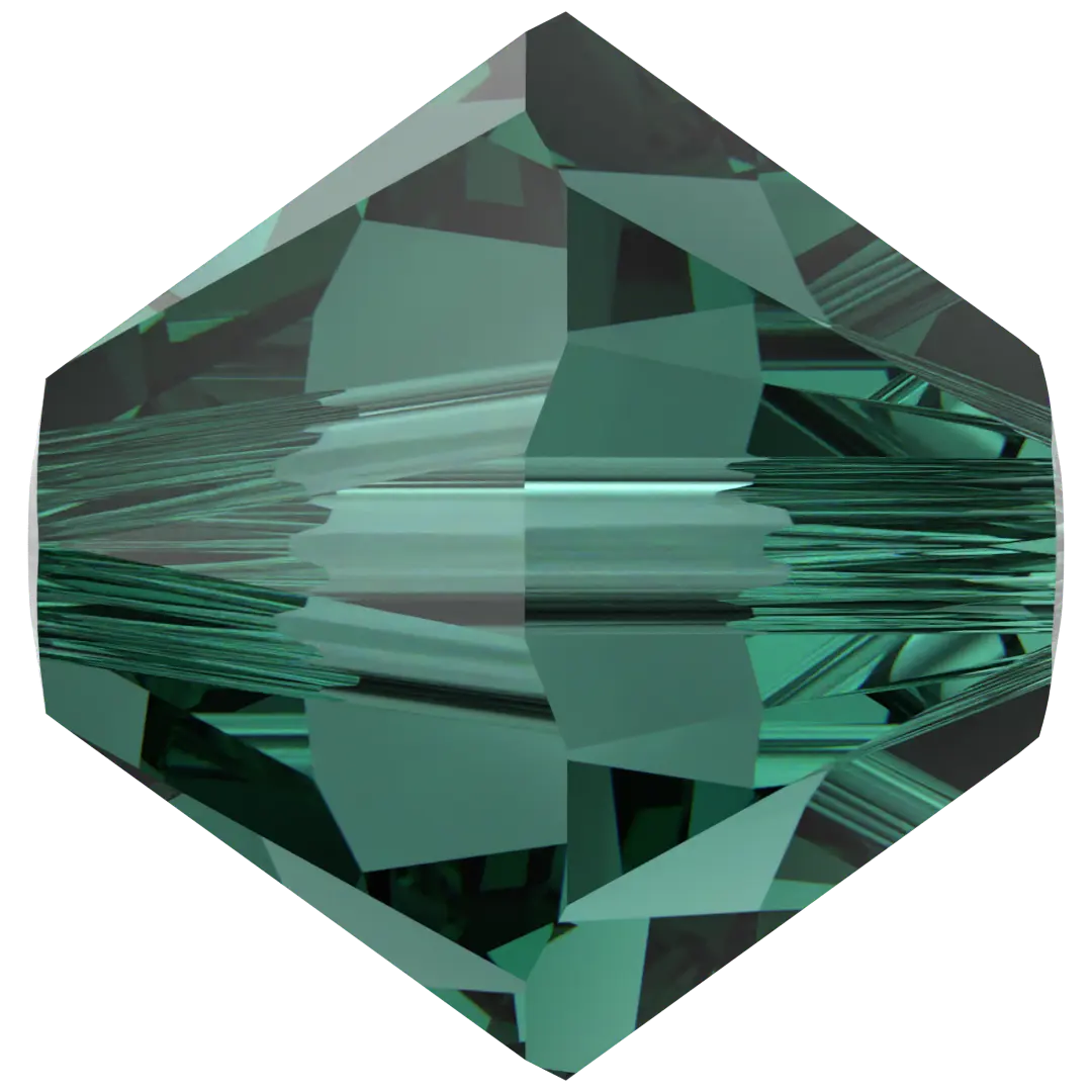 Swarovski Crystal Beads Bicone (5328) Emerald - Bluestreak Crystals