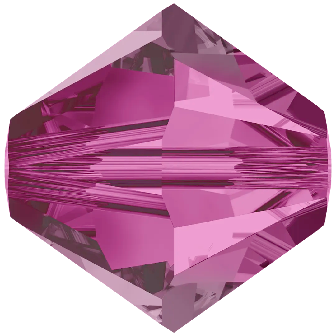 Serinity Crystal Beads Bicone (5328) Fuchsia - Bluestreak Crystals
