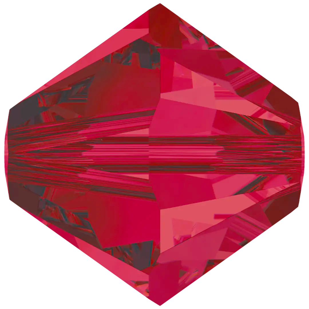 Serinity Crystal Beads Bicone (5328) Ruby - Bluestreak Crystals