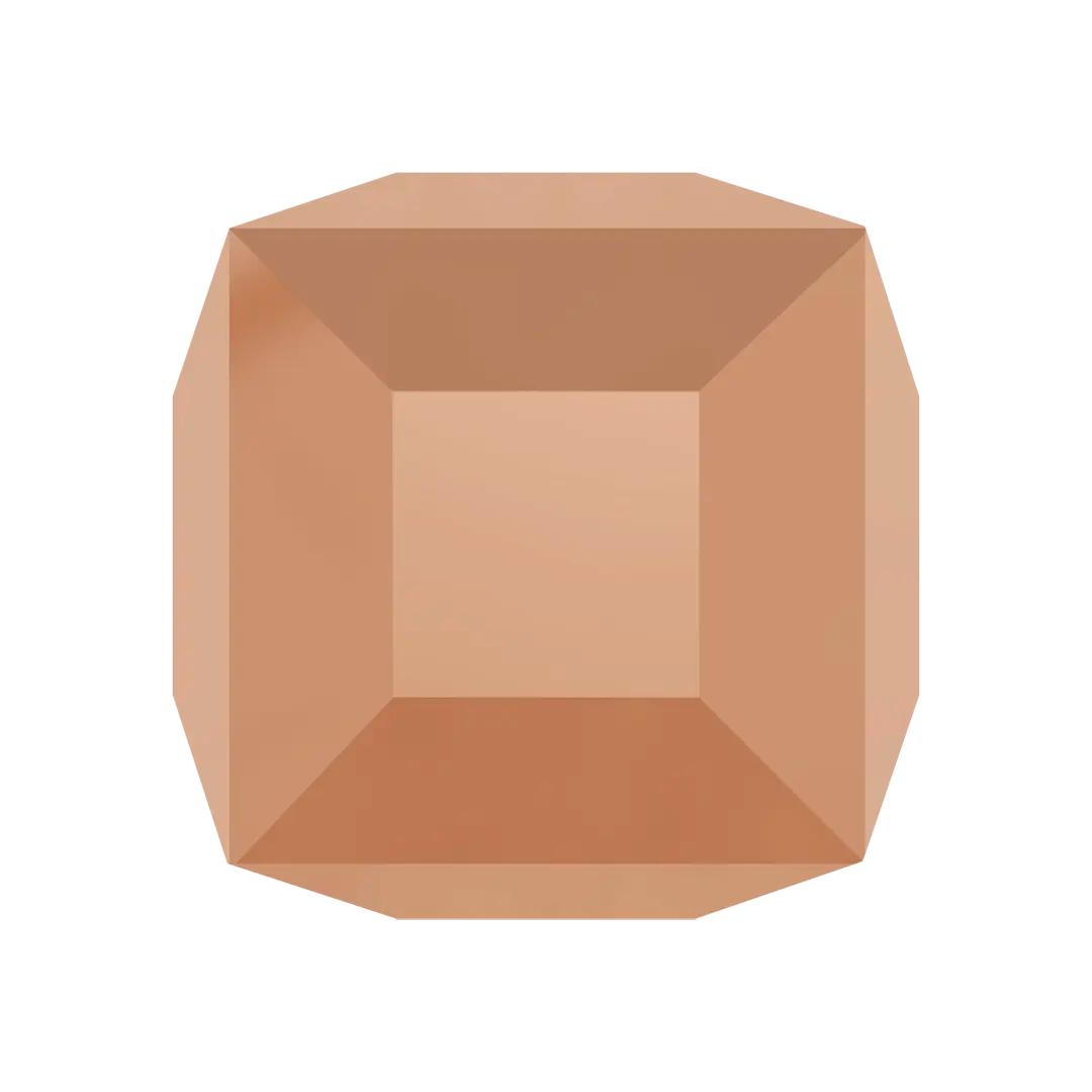 Swarovski Crystal Beads Cube (5601) Crystal Rose Gold 2X - Bluestreak Crystals
