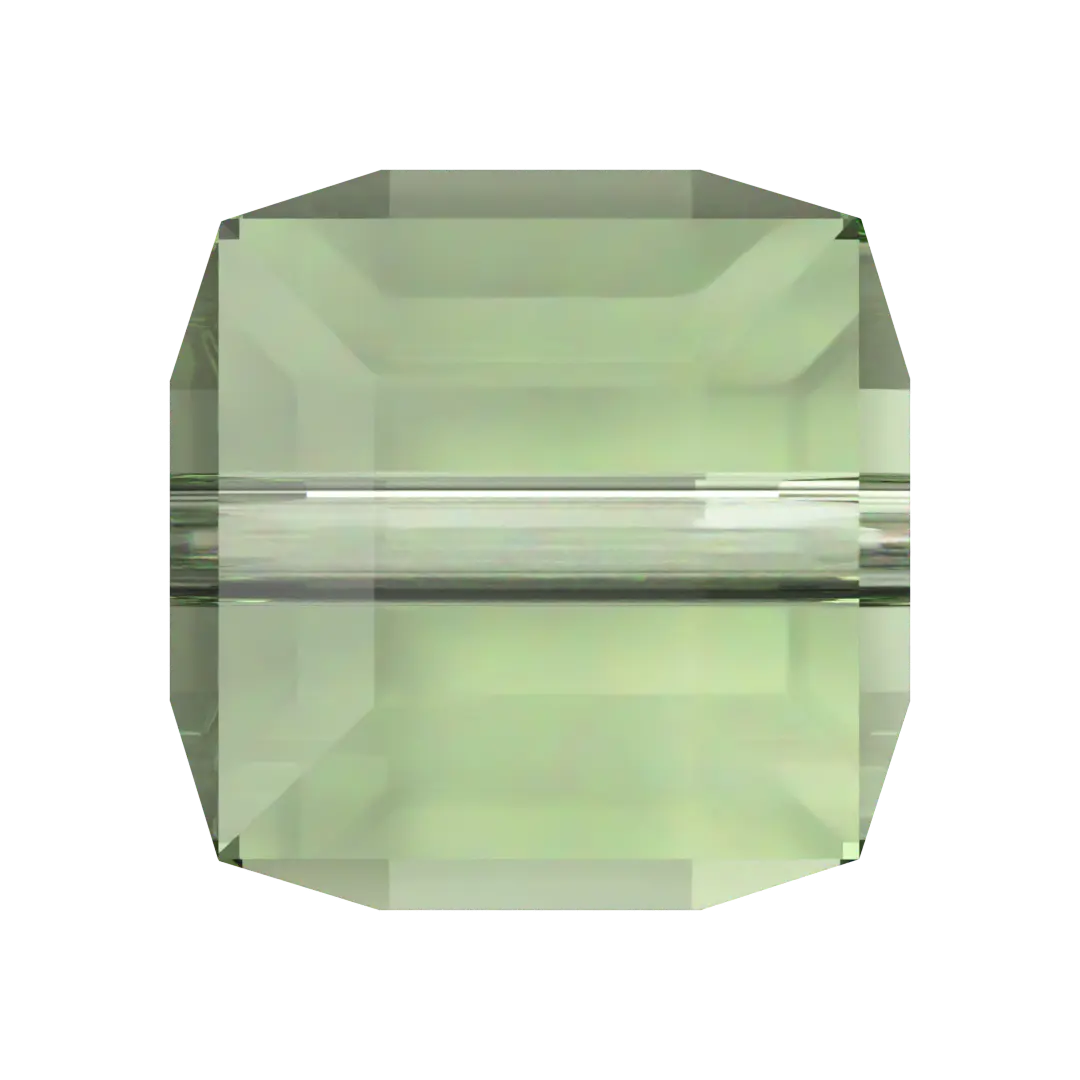 Swarovski Crystal Beads Cube (5601) Recreated Peridot - Bluestreak Crystals