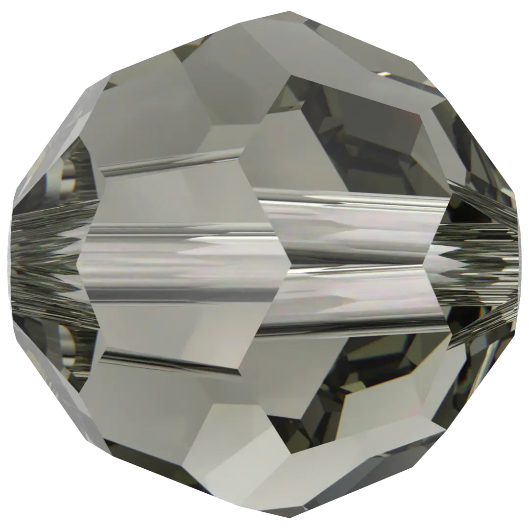 Swarovski Crystal Beads Round (5000) Black Diamond - Bluestreak Crystals