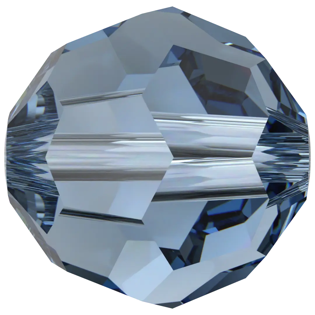 Swarovski Crystal Beads Round (5000) Denim Blue - Bluestreak Crystals