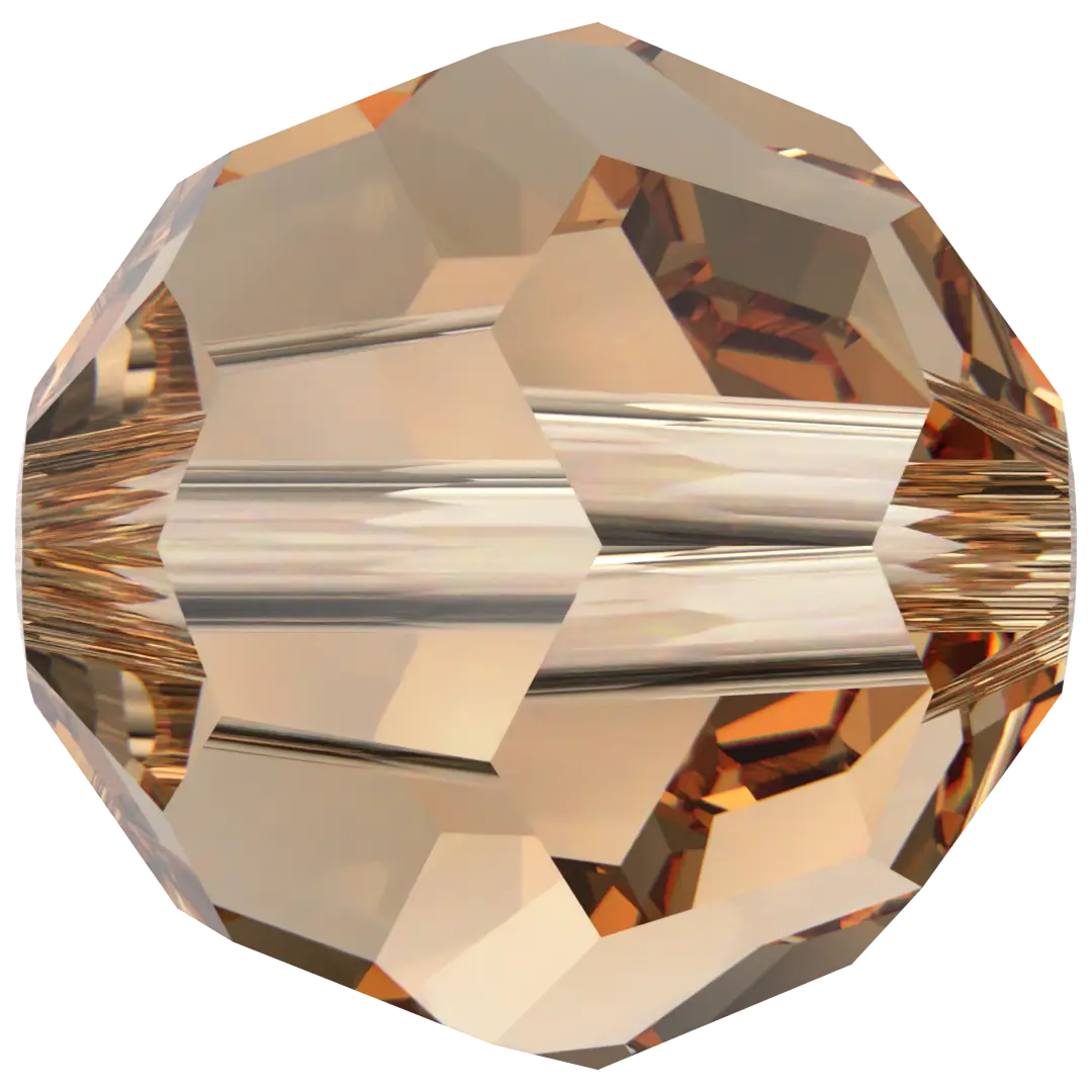 Swarovski Crystal Beads Round (5000) Light Colorado Topaz - Bluestreak Crystals
