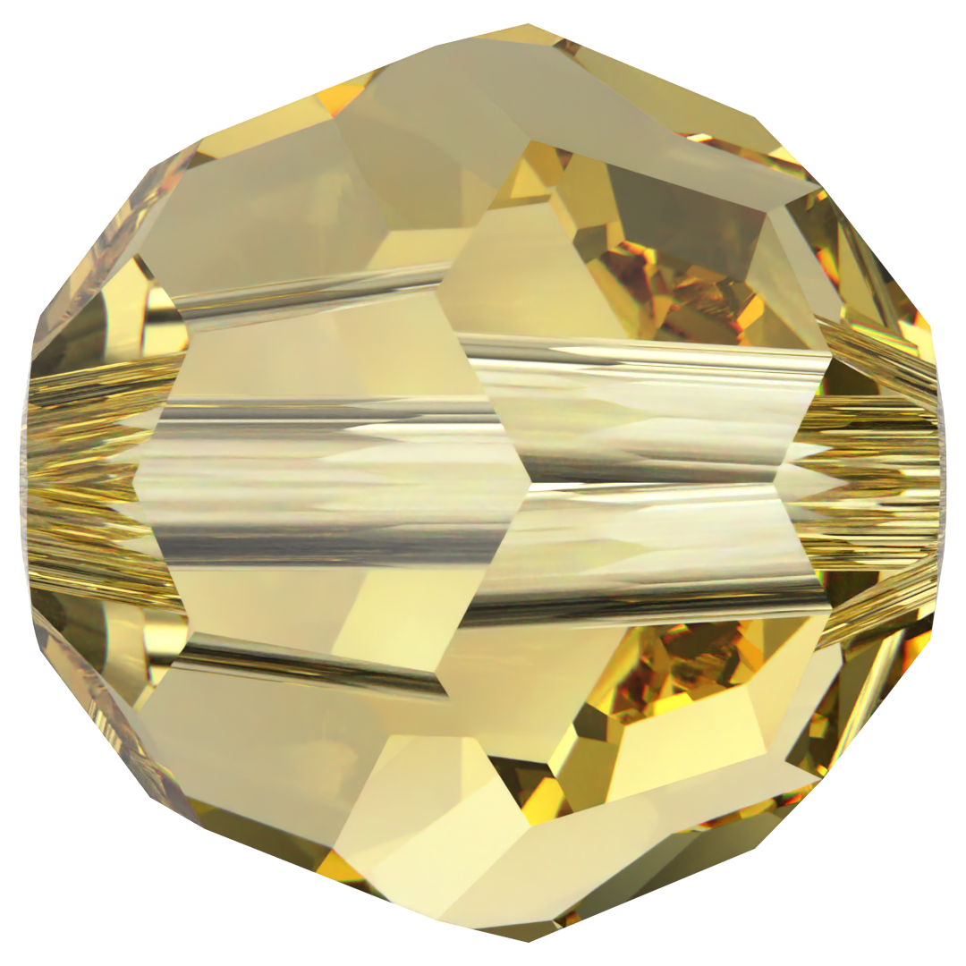 Swarovski Crystal Beads Round (5000) Recreated Dark Jonquil - Bluestreak Crystals
